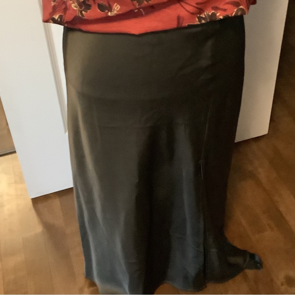 Last chance, JustFab brown khaki Maxi Slip Skirt like new